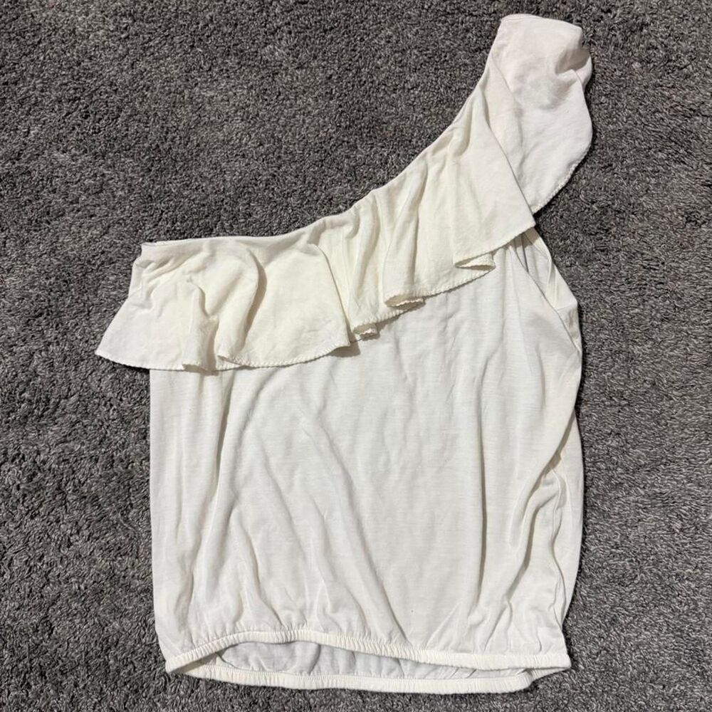 American-eagle Women's White and Cream Crop-top